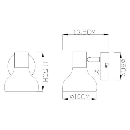 Globo - Настенный прожектор 1xE14/40W/230V