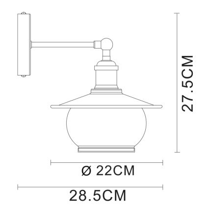 Globo - Настенный светильник 1xE27/60W/230V
