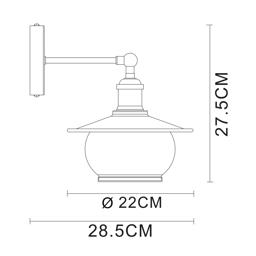 Globo - Настенный светильник 1xE27/60W/230V