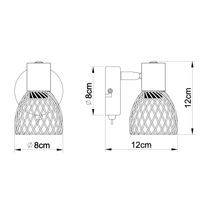 Globo - Настенный точечный светильник 1xE14/40W/230V