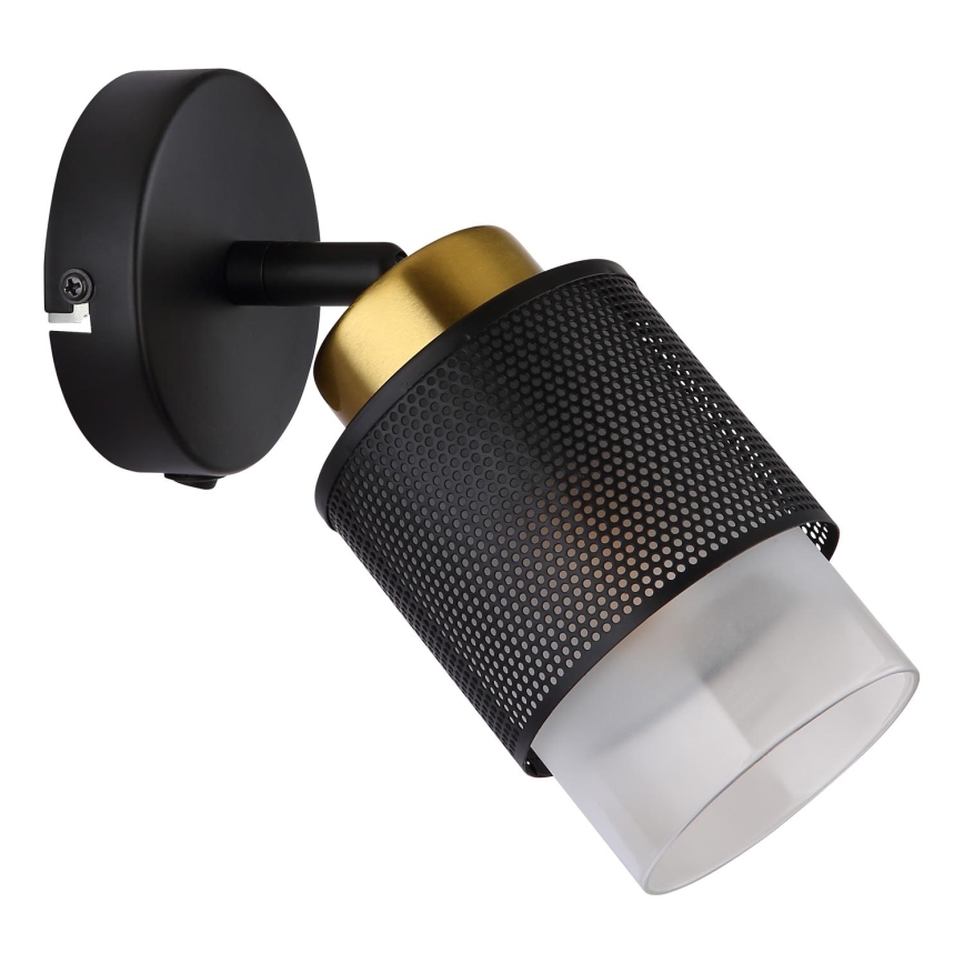 Globo - Настенный точечный светильник 1xE27/40W/230V черный/золотистый