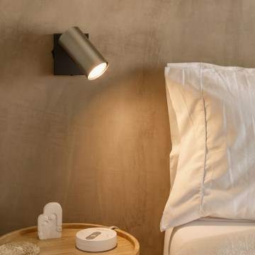 Globo - Настенный точечный светильник 1xGU10/25W/230V черный/латунь