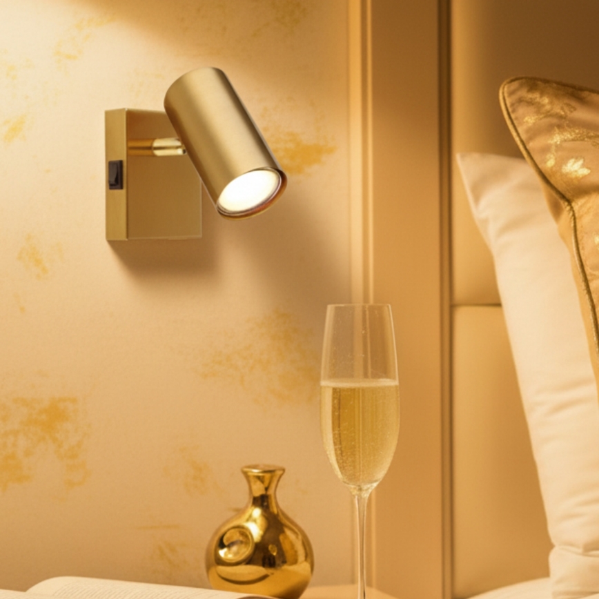 Globo - Настенный точечный светильник 1xGU10/25W/230V золотистый