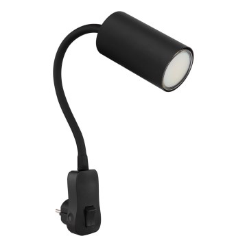 Globo - Настенный точечный светильник для розетки 1xGU10/35W/230V черный