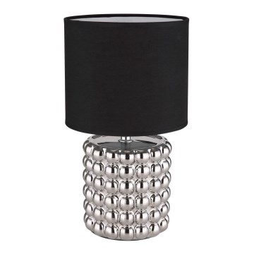Globo - Настільна лампа 1xE14/40W/230V чорний/срібний