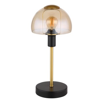 Globo - Настільна сенсорна лампа 1xE14/25W/230V чорний/золотий
