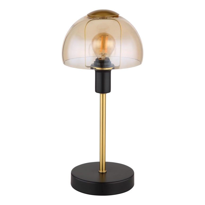 Globo - Настільна сенсорна лампа 1xE14/25W/230V чорний/золотий
