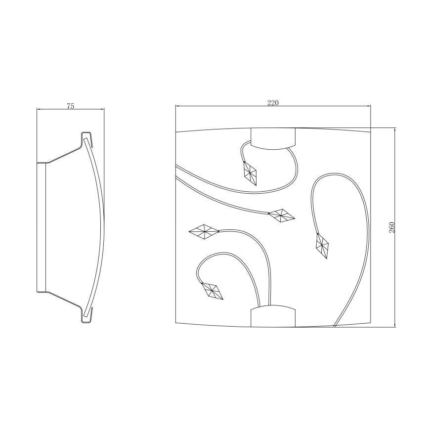 Globo - Настінний світильник 1xE27/60W/230V