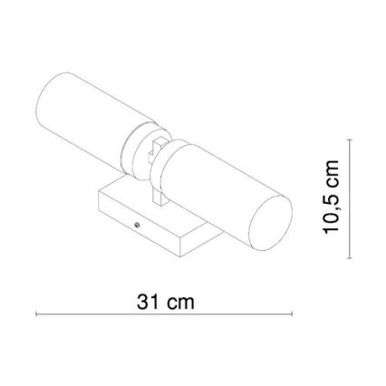 Globo - Настінний світильник для ванної кімнати 2xE14/40W/230V IP44