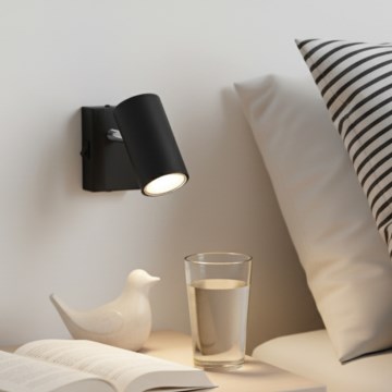 Globo - Настінний точковий світильник 1xGU10/25W/230V чорний