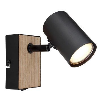 Globo - Настінний точковий світильник 1xGU10/25W/230V чорний/коричневий