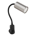 Globo - Настінний точковий світильник для розетки 1xGU10/35W/230V матовий хром