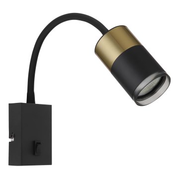 Globo - Настінний точковий світильник 1xGU10/25W/230V чорний/золотий