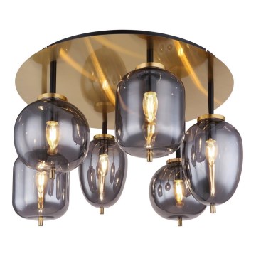Globo - Накладна люстра 6xE14/40W/230V латунь