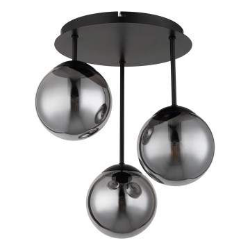 Globo - Накладна стельова люстра 3xE14/25W/230V чорна