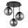 Globo - Накладна стельова люстра 3xE14/25W/230V чорна