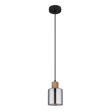 Globo - Підвісна люстра 1xE27/25W/230V чорний діаметр 12 см