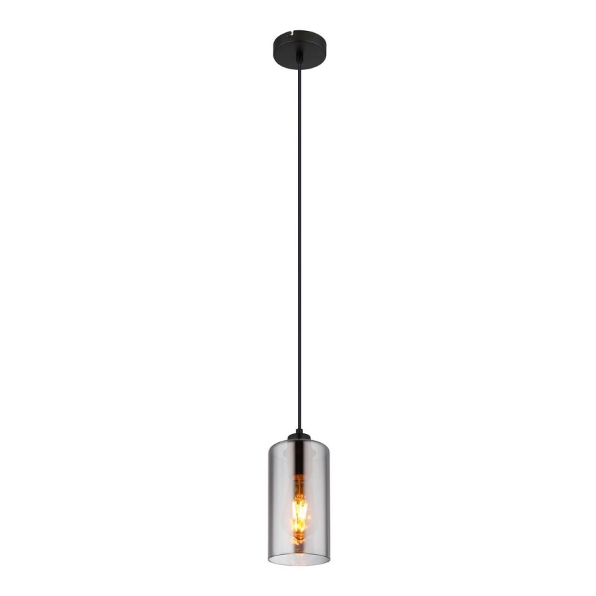 Globo - Підвісна люстра 1xE27/25W/230V діаметр 11 см чорний