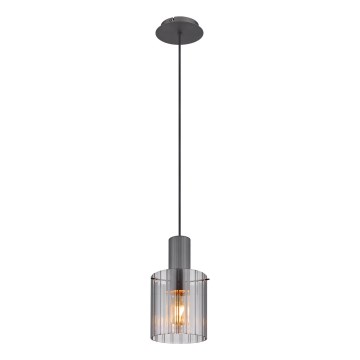Globo - Підвісна люстра 1xE27/40W/230V діаметр 18 см сірий