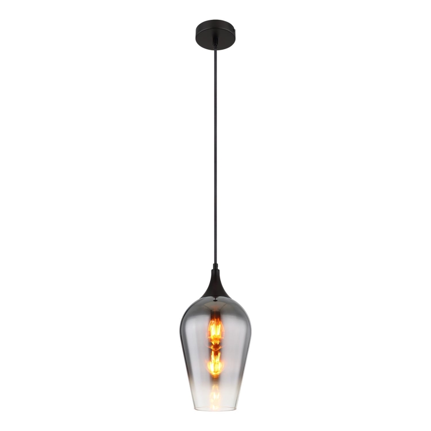 Globo - Підвісна люстра 1xE27/60W/230V діаметр 18 см чорний