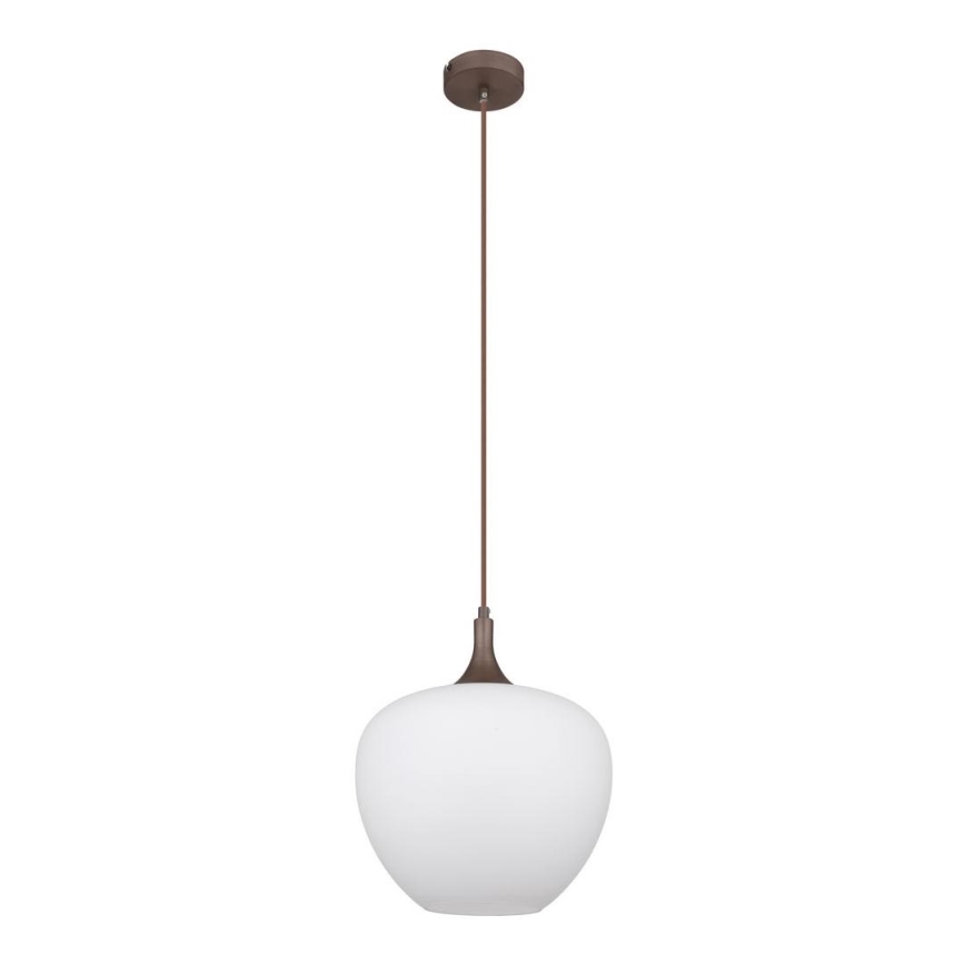 Globo - Підвісна люстра 1xE27/60W/230V діаметр 29 см білий/коричневий