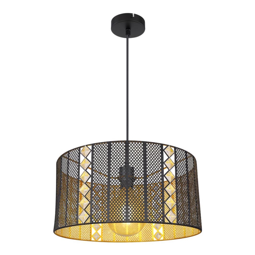 Globo - Підвісна люстра 1xE27/60W/230V золотий/чорний