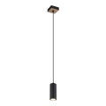 Globo - Підвісна люстра 1xGU10/35W/230V чорний/коричневий