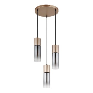 Globo - Підвісна люстра 3xE27/25W/230V бронзовий діаметр 34 см