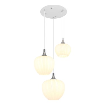 Globo - Підвісна люстра 3xE27/40W/230V білий