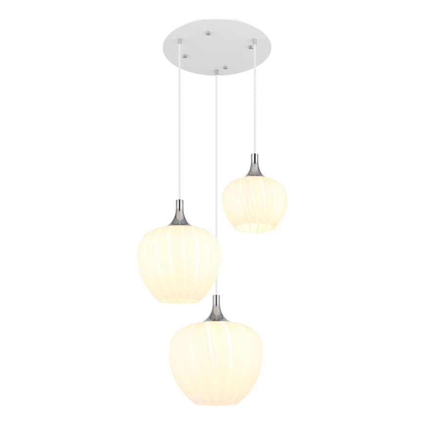 Globo - Підвісна люстра 3xE27/40W/230V білий