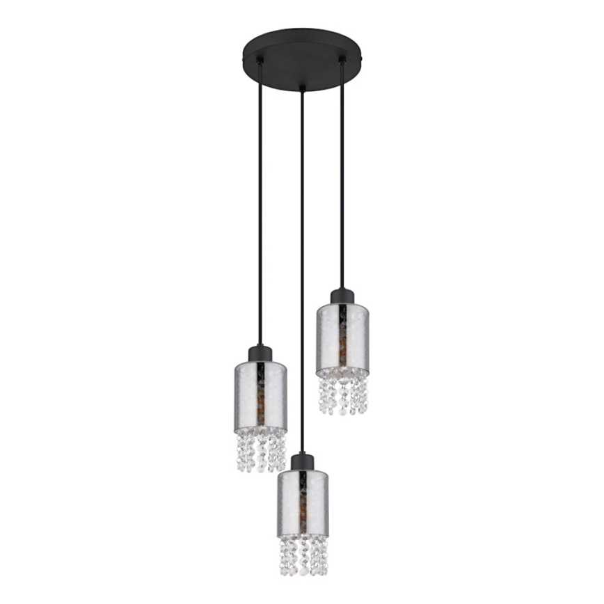 Globo - Підвісна люстра 3xE27/40W/230V діаметр 25 см чорний