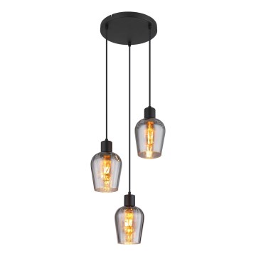 Globo - Підвісна люстра 3xE27/40W/230V діаметр 28,5 см чорний