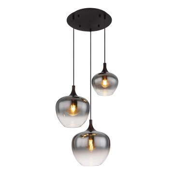 Globo - Підвісна люстра 3xE27/40W/230V діаметр 48 см чорний