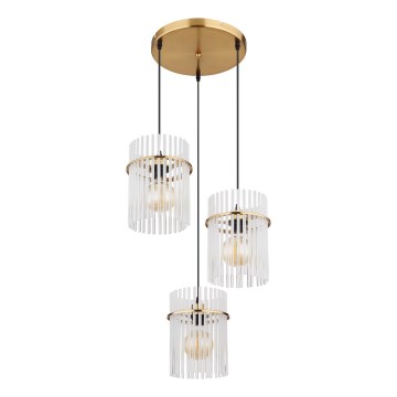 Globo - Підвісна люстра 3xE27/60W/230V діаметр 47 см золотий
