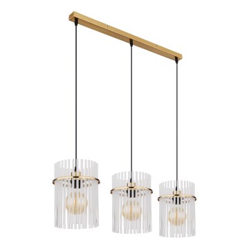 Globo - Підвісна люстра 3xE27/60W/230V золотий