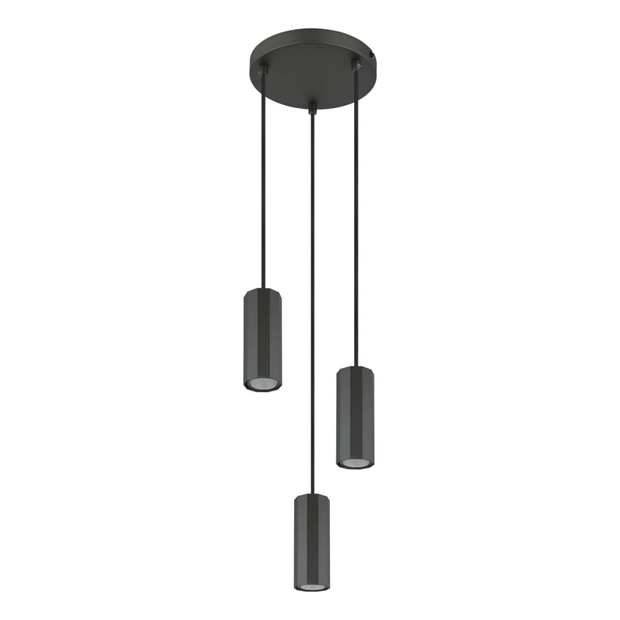 Globo - Підвісна люстра 3xGU10/25W/230V чорний