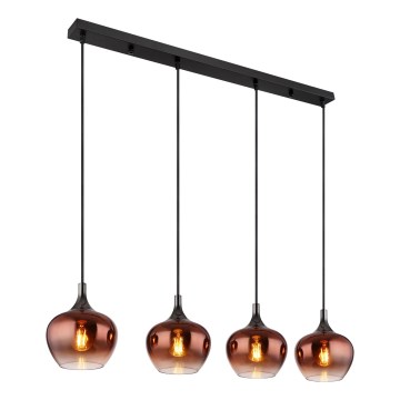 Globo - Підвісна люстра 4xE27/40W/230V мідний