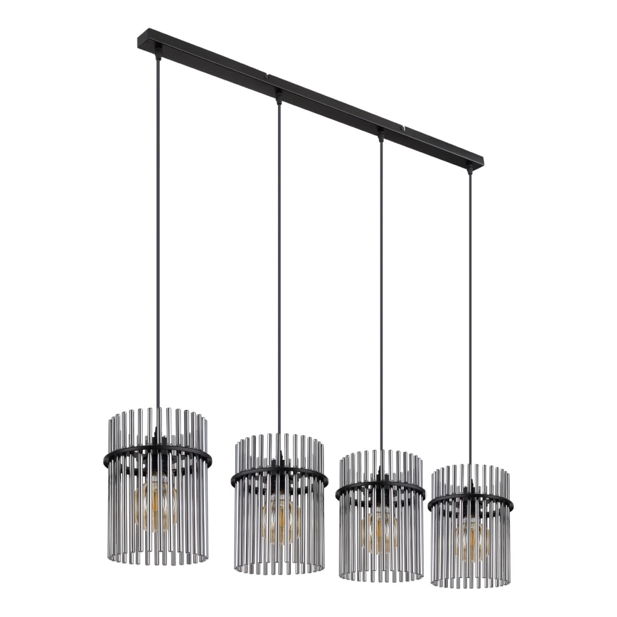 Globo - Підвісна люстра 4xE27/60W/230V чорний