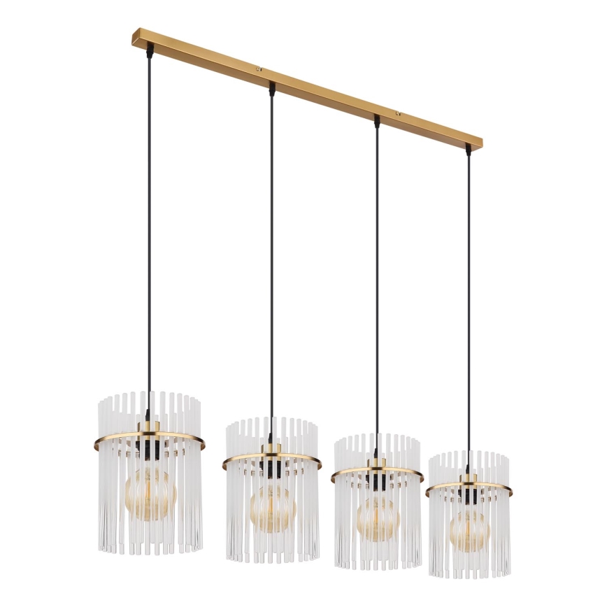 Globo - Підвісна люстра 4xE27/60W/230V золотий