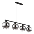 Globo - Підвісна люстра 4xE27/9W/230V чорний