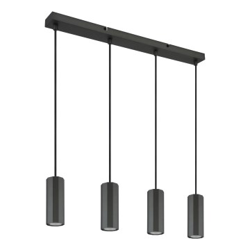 Globo - Підвісна люстра 4xGU10/25W/230V чорний