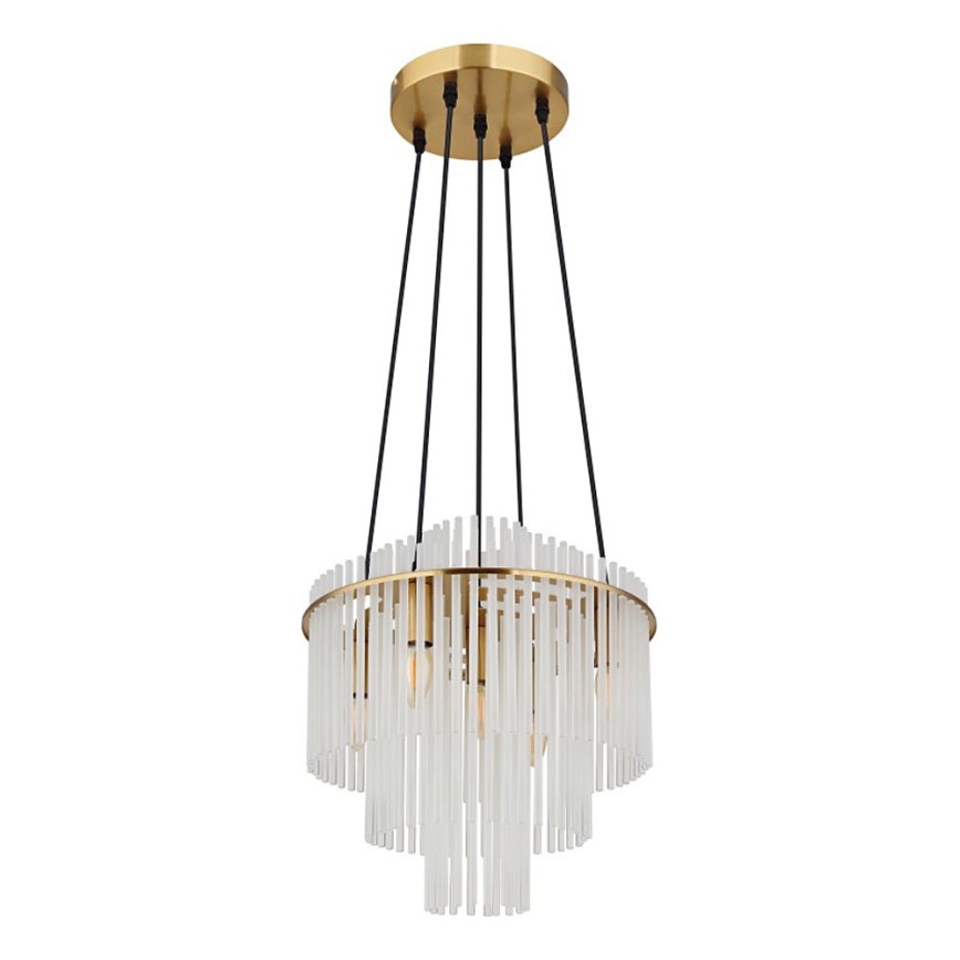 Globo - Підвісна люстра 5xE14/40W/230V золотий