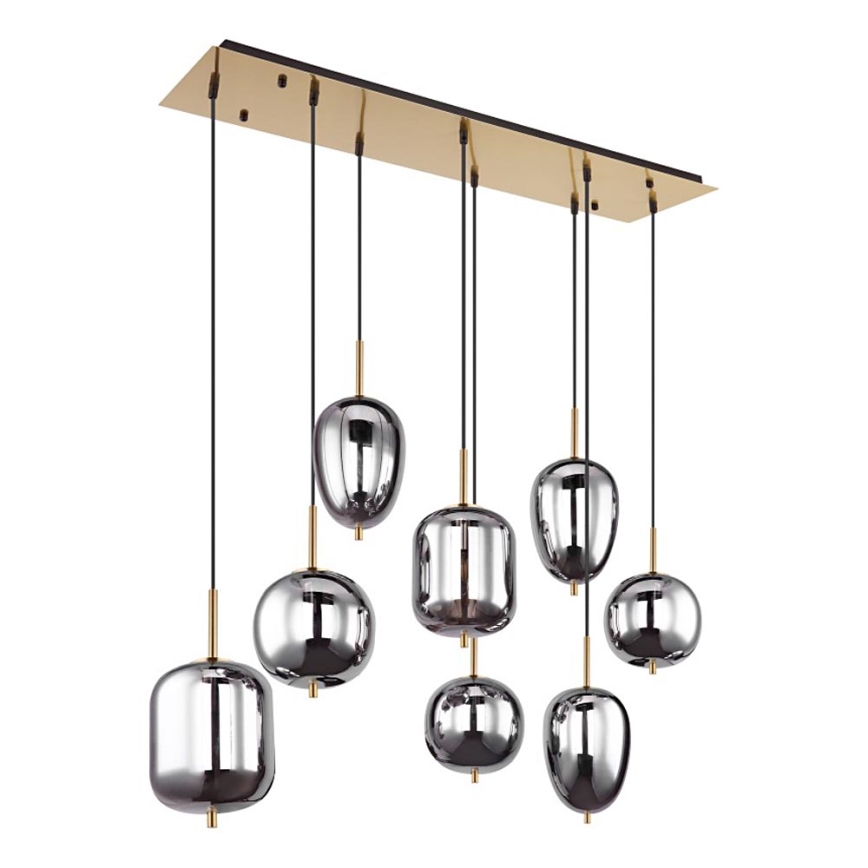 Globo - Підвісна люстра 8xE14/40W/230V димчастий