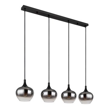 Globo - Підвісна люстра на тросі 4xE27/40W/230V чорна