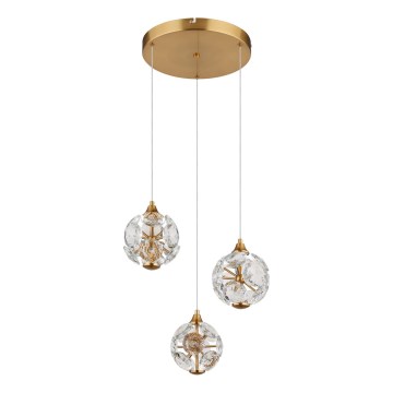 Globo - подвесная LED-люстра на тросе LED/24W/230V 3000K золотая