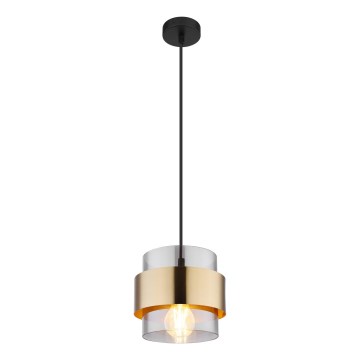 Globo - Подвесная люстра 1xE27/60W/230V черная/латунь