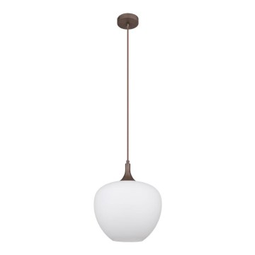 Globo - Подвесная люстра 1xE27/60W/230V диаметр 29 см белый/коричневый