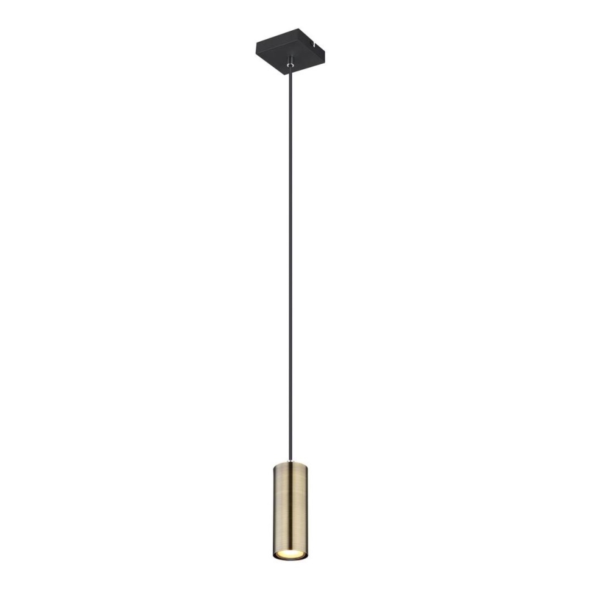 Globo - Подвесная люстра 1xGU10/35W/230V черная/латунь