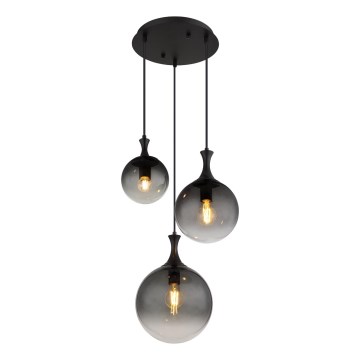 Globo - Подвесная люстра 3xE27/10W/230V диаметр 48 см черный