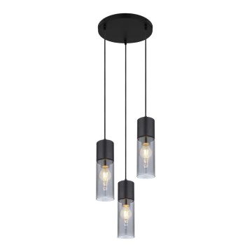 Globo - Подвесная люстра 3xE27/25W/230V диаметр 30 см черный